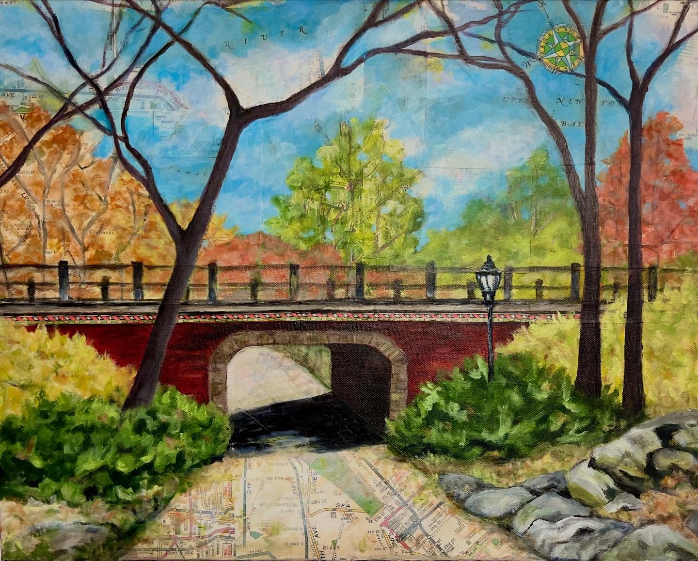 Bridge Over Pathway in Park